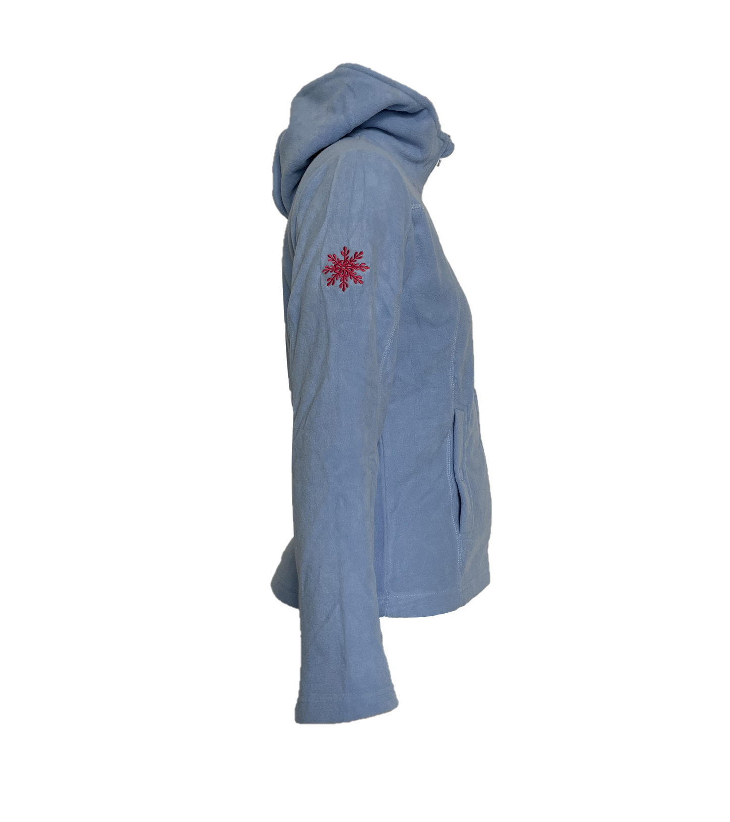 Giacca pile donna Diana con cappuccio azzurro