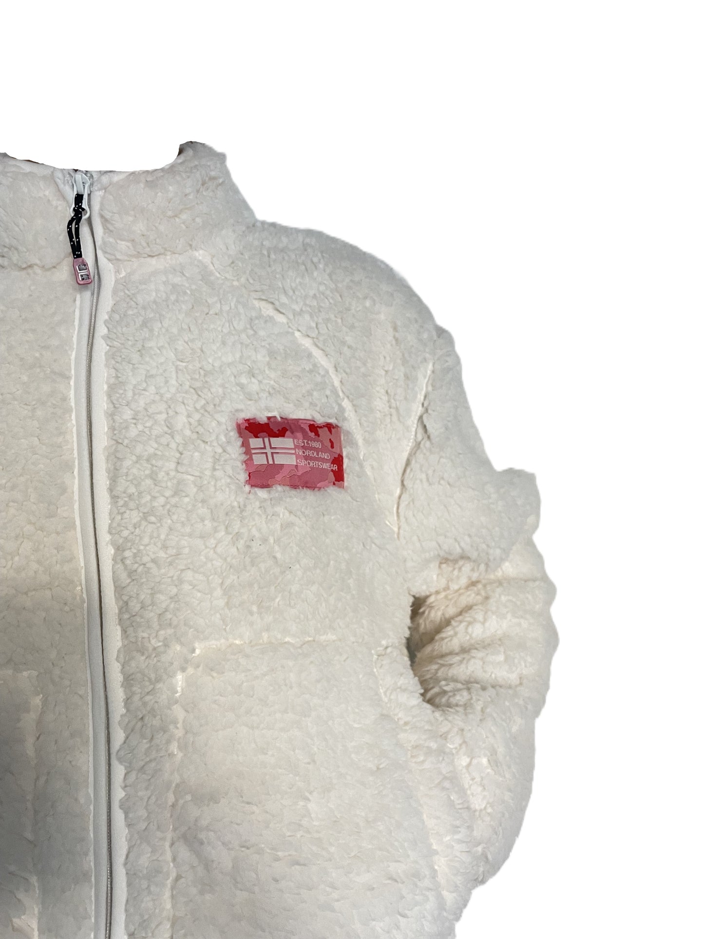 Giacca pile donna Sherpa latte