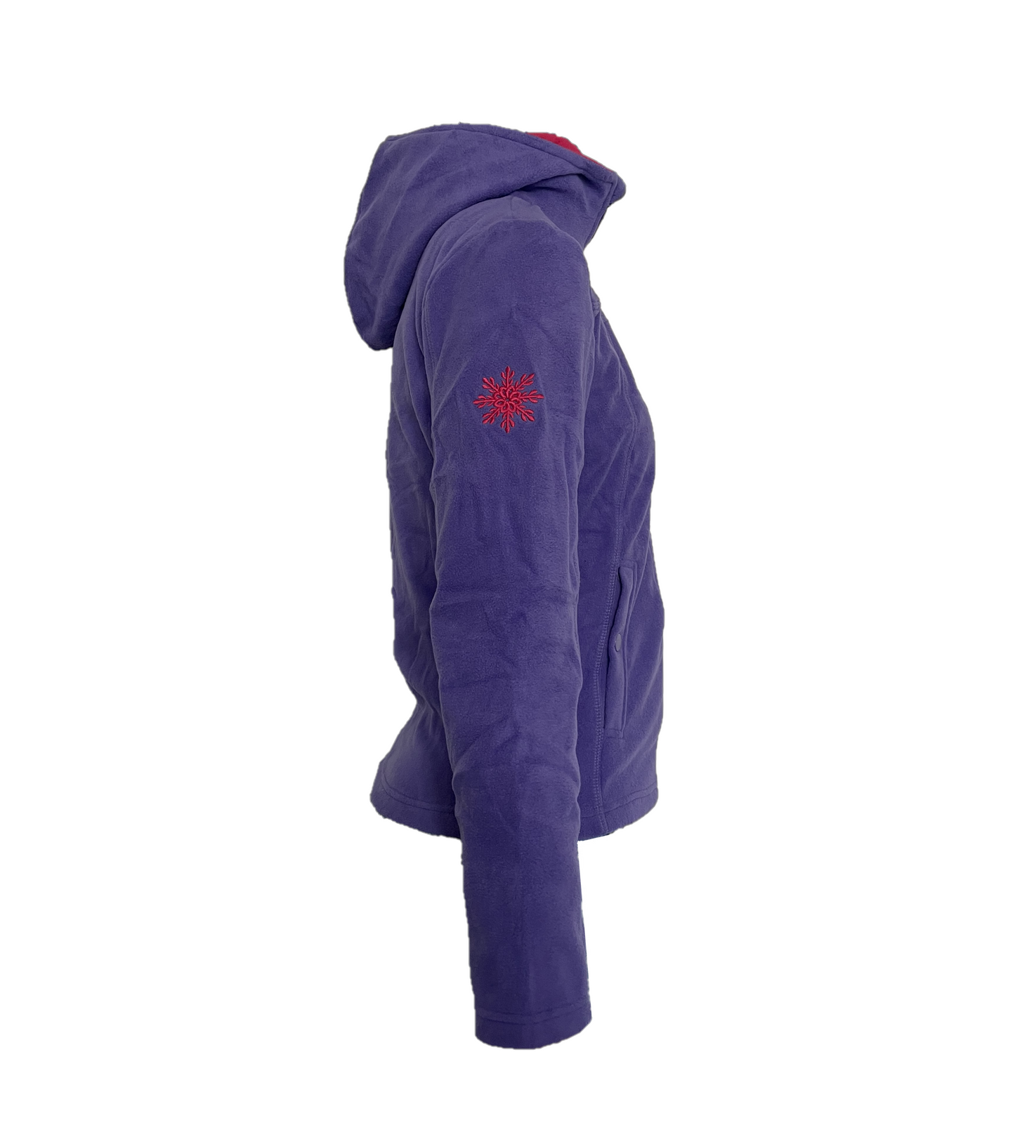 Giacca pile donna Diana con cappuccio viola