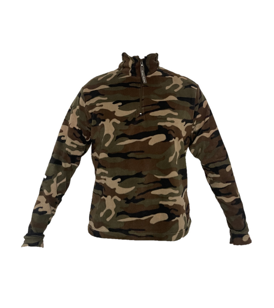 Lupetto in micropile uomo con zip militare
