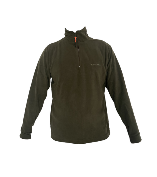Lupetto in micropile uomo con zip verde