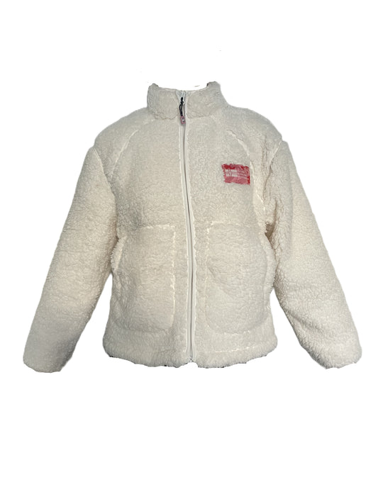 Giacca pile donna Sherpa latte