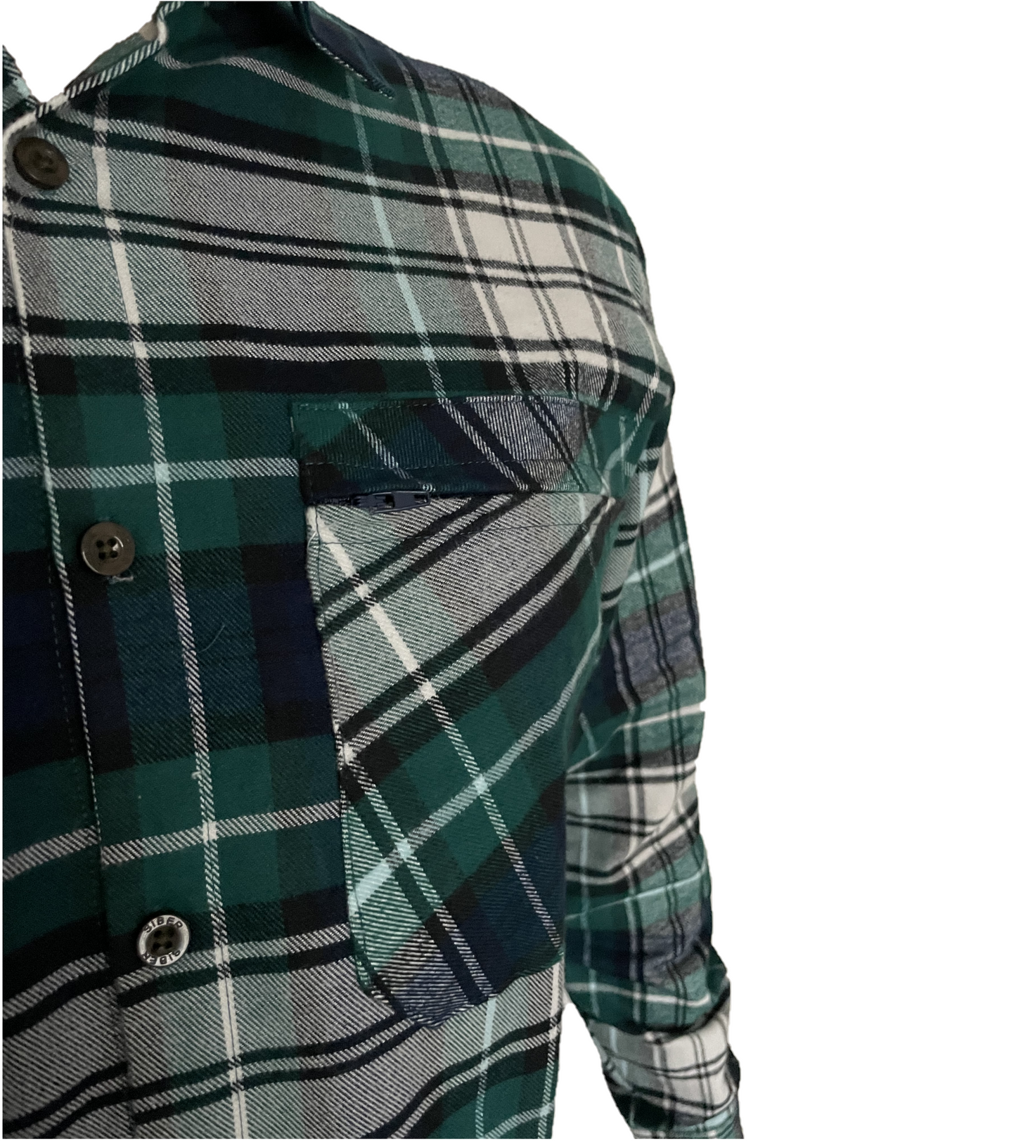 Camicia Scozzese in flanella Verde uomo 200gsm