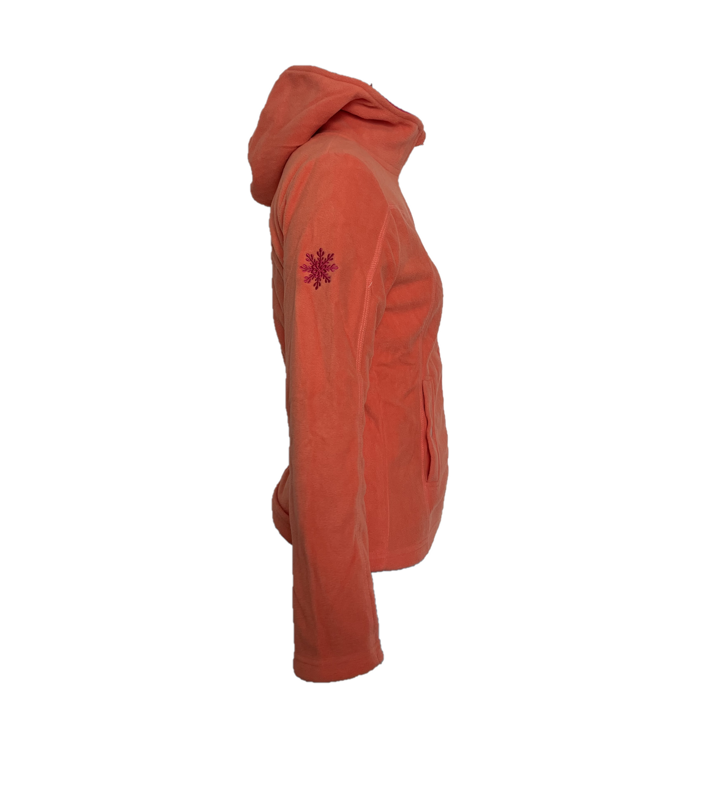 Giacca pile donna Diana con cappuccio Pesca