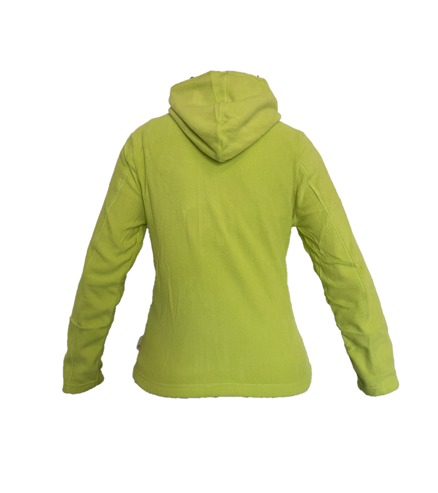 Giacca pile donna Diana con cappuccio Lime