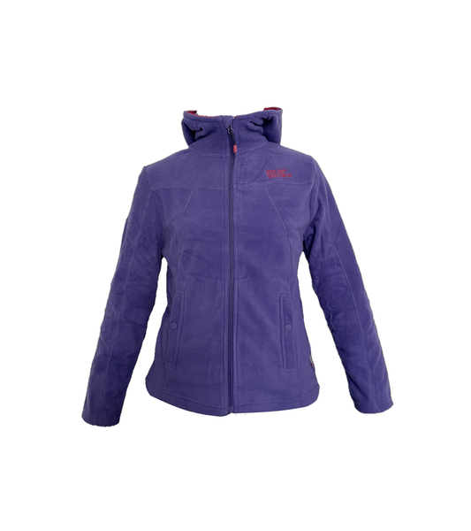Giacca pile donna Diana con cappuccio viola